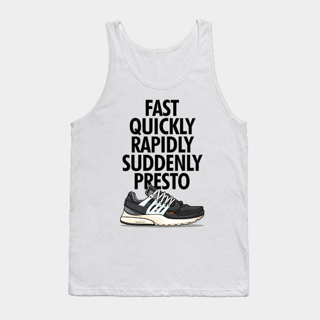 Presto OW Black Retro Sneaker Tank Top by milatees